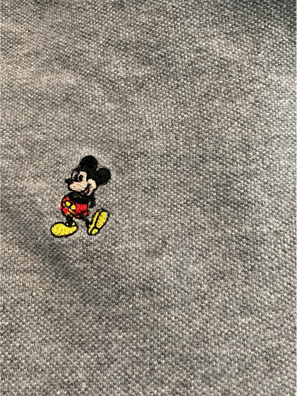 Walt Disney World Mickey Mouse Polo Shirt Mens 2XL Gray Disney Parks Cotton